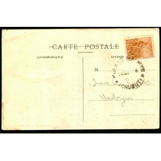 PUERTO MADRYN CHUBUT ANTIGUA TARJETA POSTAL CIRCULADA VISTA CARRETAS TRANSPORTANDO MERCADERIAS 